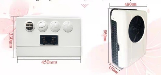 ZC-03A-480s مكيف الهواء الكهربائي للشاحنة الشاحنة السفينة 400g وزن شحن المبرد
